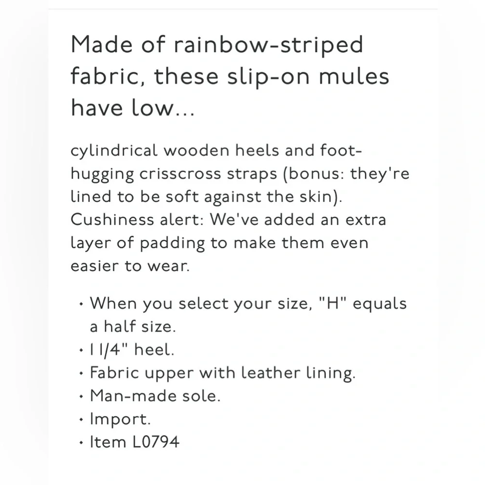 MADEWELL THE RUTHIE CRISSCROSS MULE IN RAINBOW STRIPS